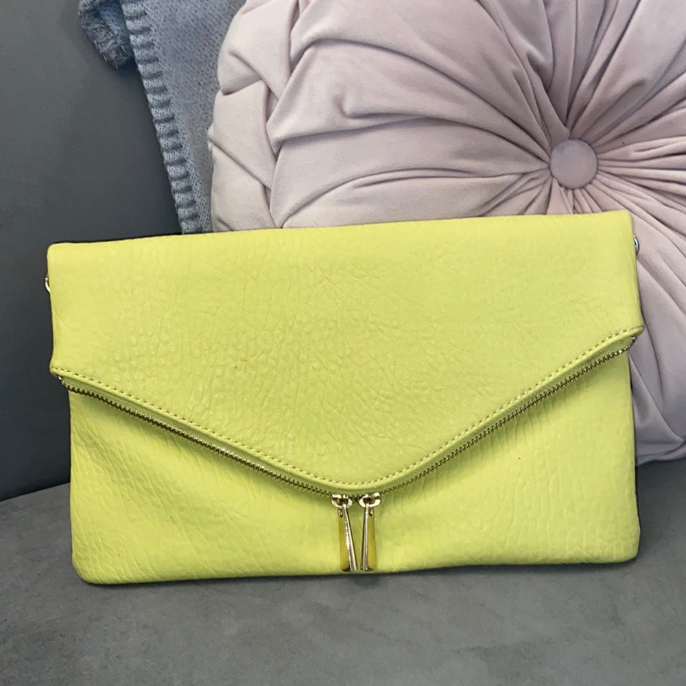 EXPRESS Lime Green clutch cross body bag